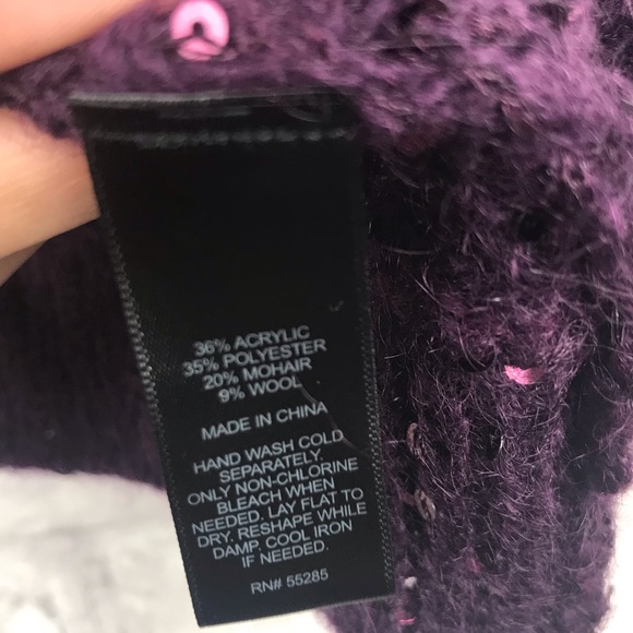 Express | Mohair Open Front Cardigan Dolman Sleeve - Picture 6 of 8